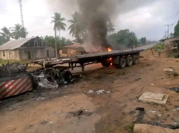 Protesters Burn Military Vehicles in Akwa Ibom